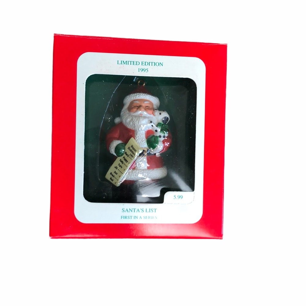 1995 Limited Edition Santa’s List Ornament